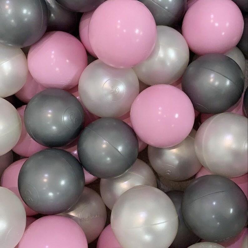 Misioo Girlish Pool Balls Set 150pcs - (Pink,Silver,Pearl)
