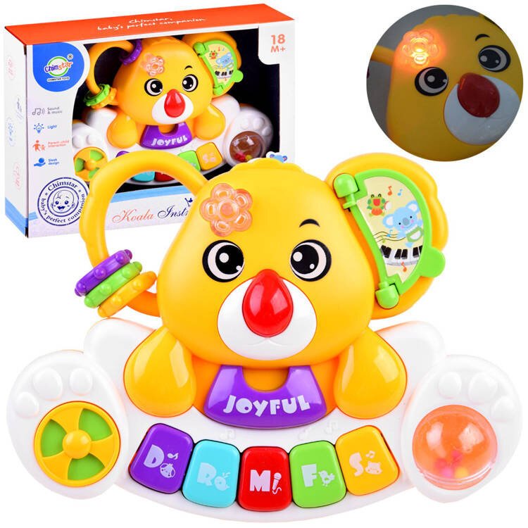 Rollup Kids Koala Musical Instrument Toy for Babies & Toddlers Interactive Lights and Sounds Learning Toy (18M +)