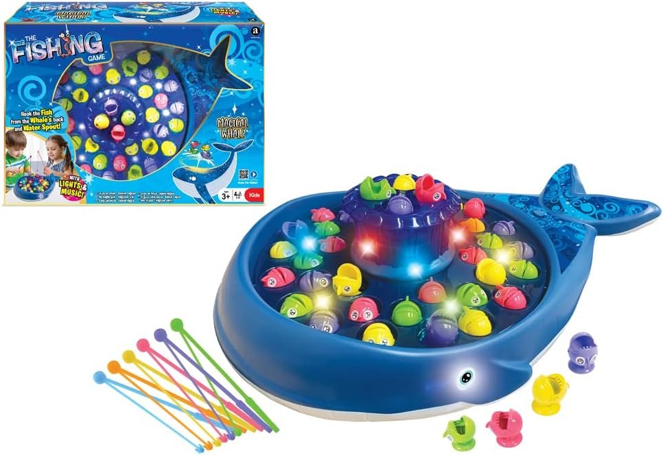 Merchant Ambassador Magical Whale Fishing Game – LED Lights & Music (Age 3+)