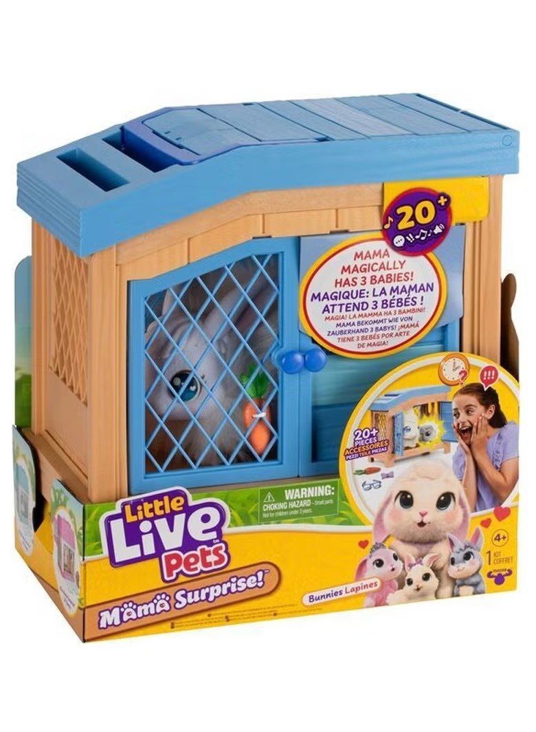 Little Live Pets Mama Surprise Bunny Playset Interactive Toy for Kids