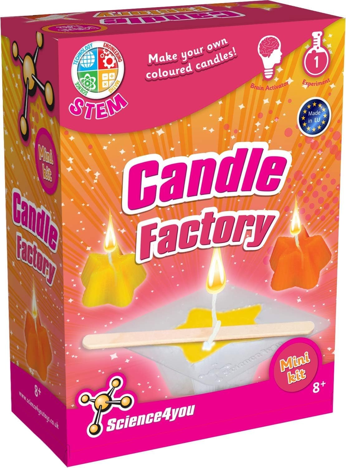 Science 4 You Mini Candle Factory – Educational STEM Science Kit for Kids (Age 8+)