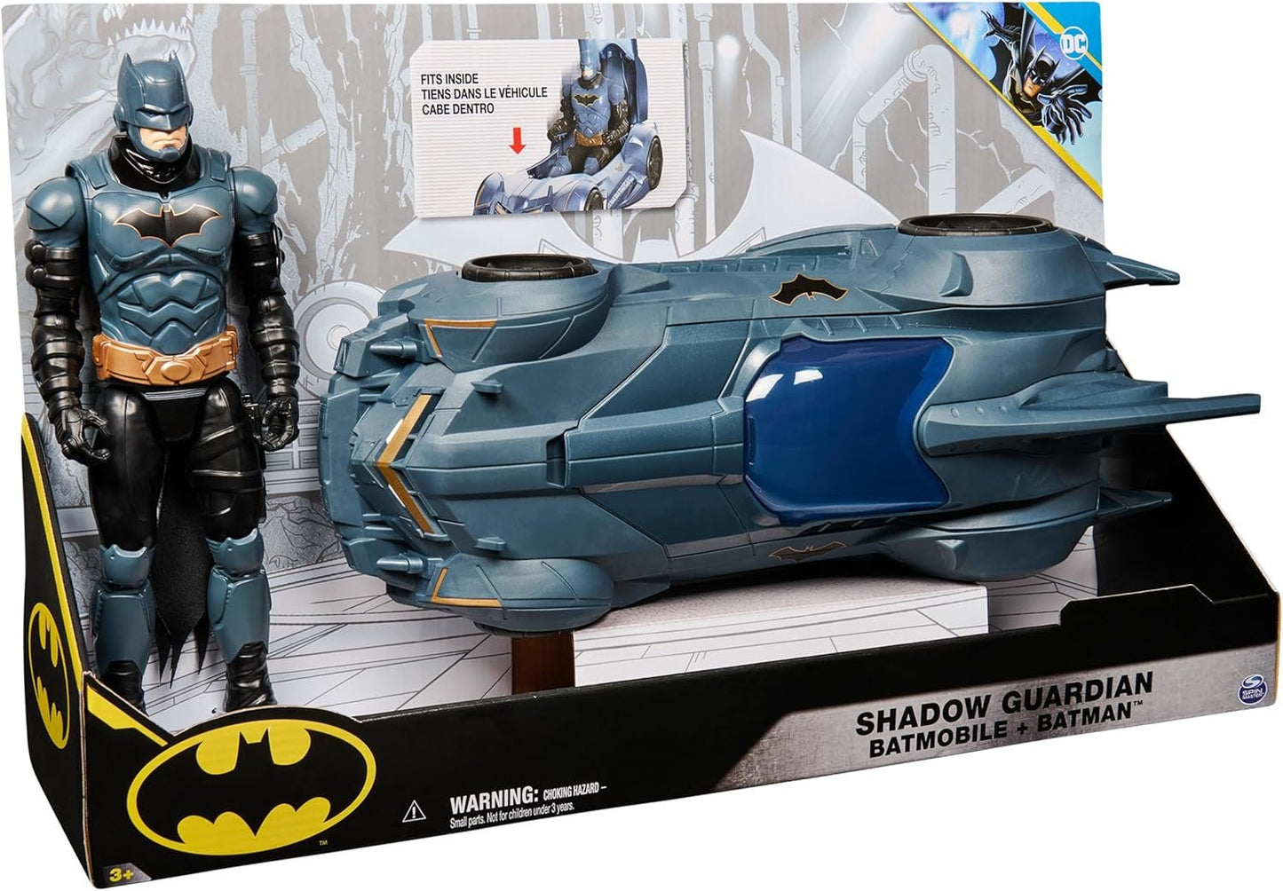 DC Batman Shadow Guardian Batmobile with 12-Inch Batman Action Figure