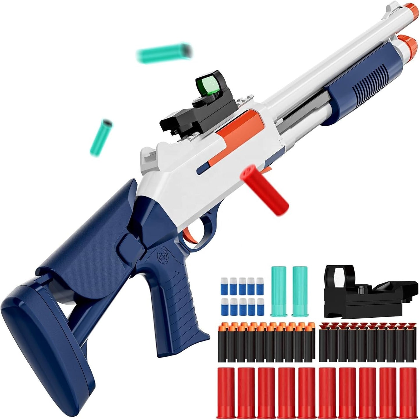 Battle Rescuer Soft Bullet Toy Gun Manual Pump Action Foam Dart Blaster with 18 EVA Darts