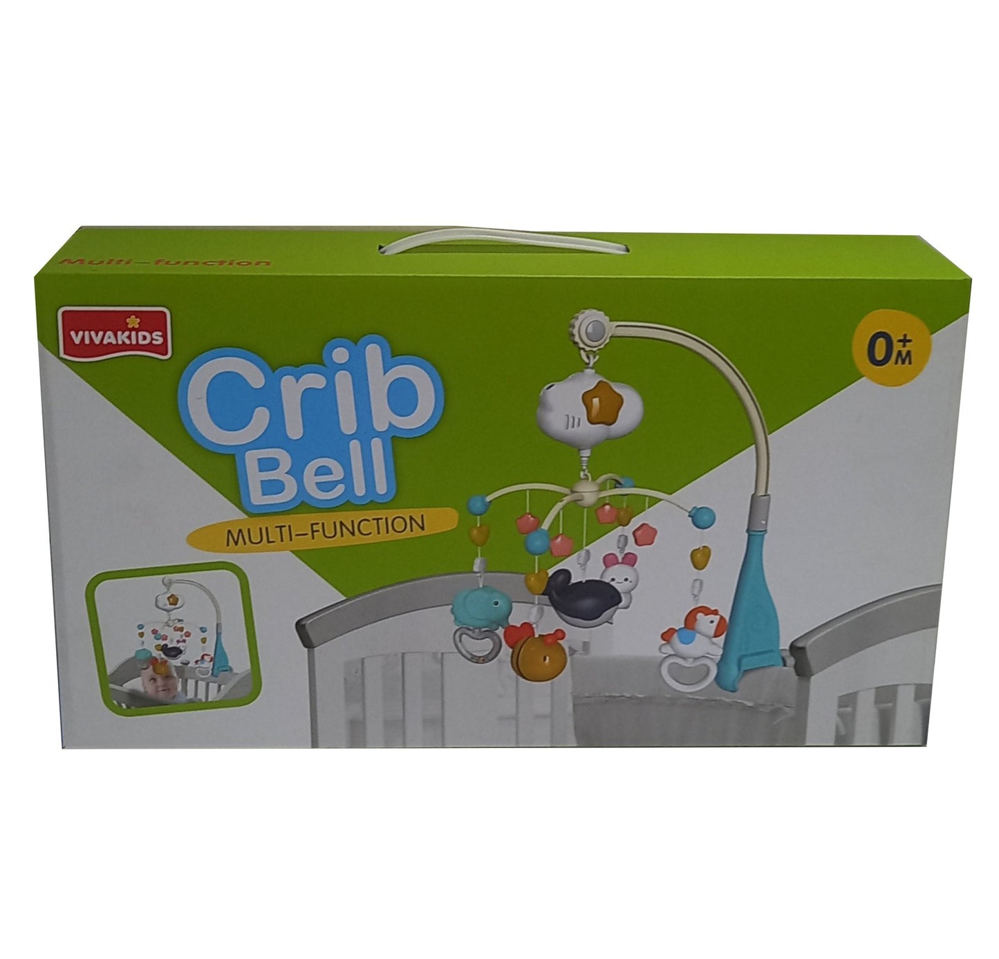 Kids Cloud Rotating Bedside Bell Musical Crib Toy with Lullabies Age 0+
