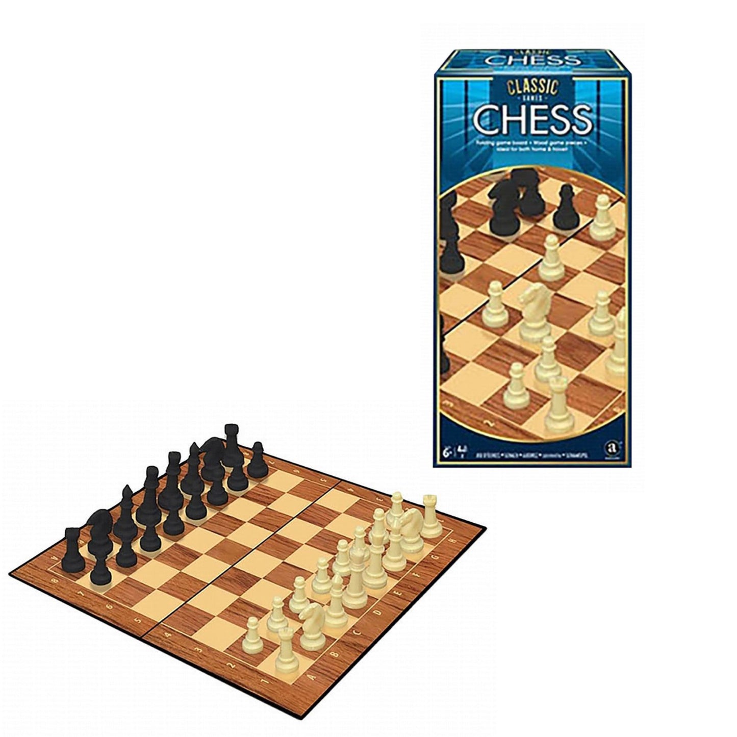 Merchant Ambassador Classic Chess Game Set with Foldable Board (Ages 6+)