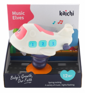 Kaichi Musical Plane with Lights Baby Toy – Music & Rocking Action (Age 12 Months+)
