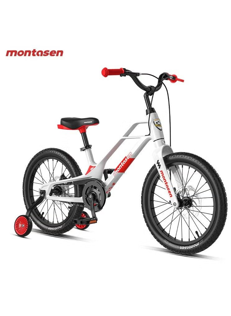 Montasen MB07 14" Magnesium Kids Bike with Training Wheels, Front & Rear Brakes for Ages 3-8