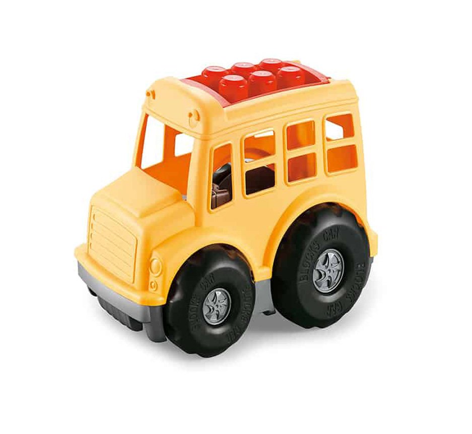 Eco Friendly Cartoon Car 6 Bricks Vehicle 11pcs