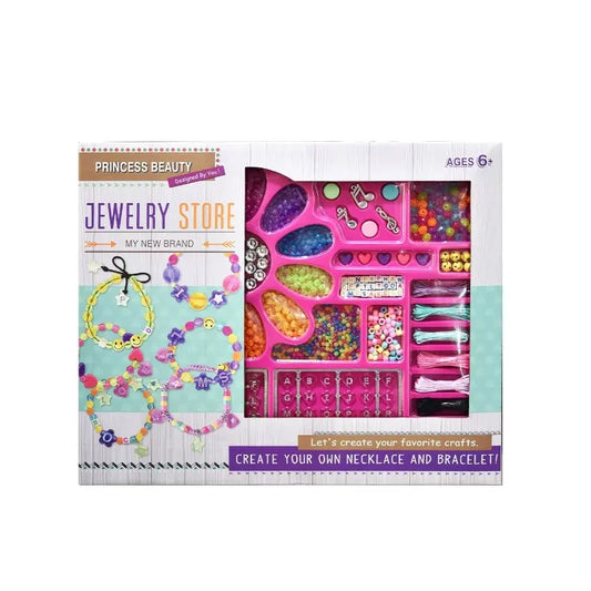 Princess Beauty Jewelry Crafting Kit for Kids – Make Your Own Necklaces & Bracelets (Age 6+)