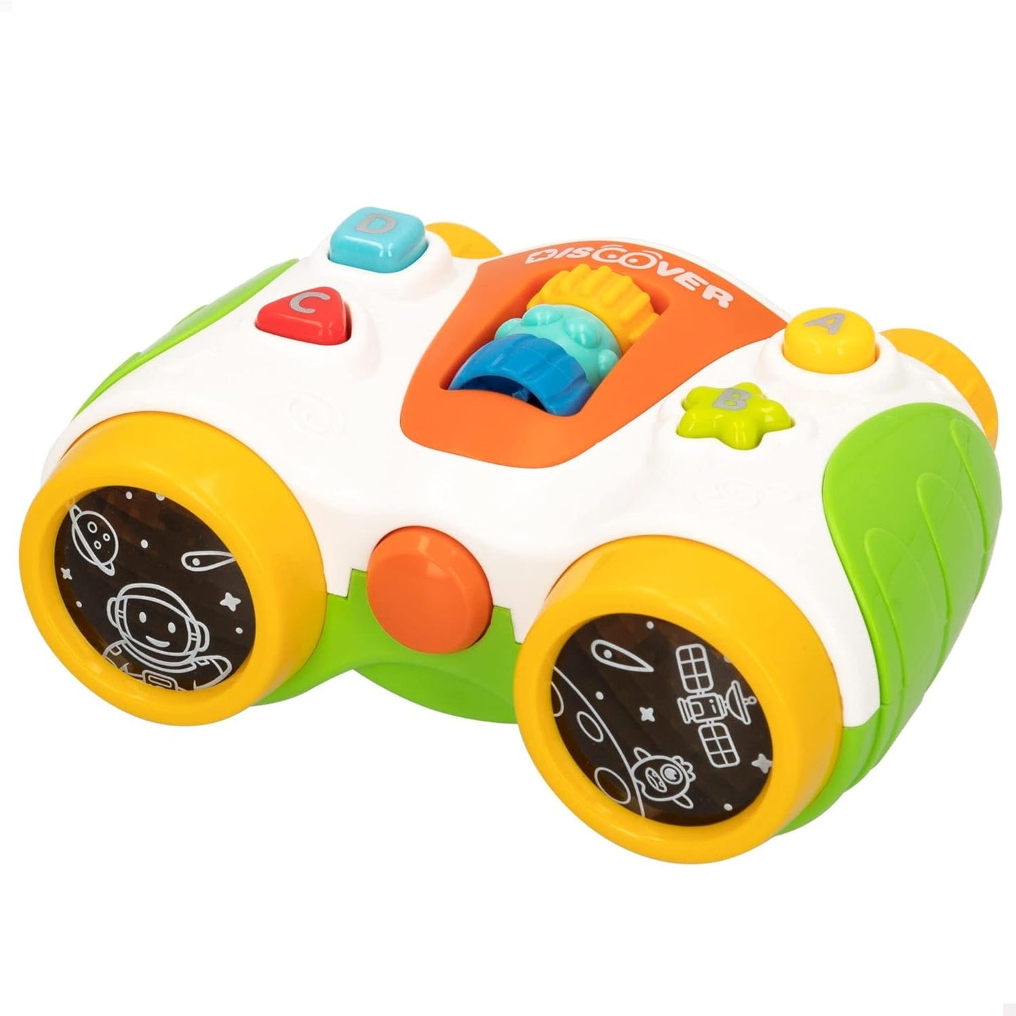 Mini Cartoon Sight Glasses Toy – Sound, Light & Music Educational Telescope