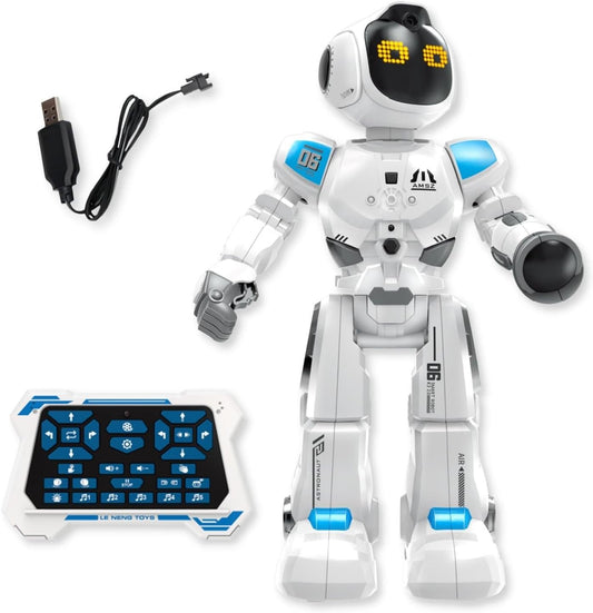 RC Intelligent Programming Robot K30 Remote Control Educational Toy with LED Lights and Sounds 6+