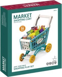 Little Story Role Play Market  Shopping Cart Toy Set – 56-Piece Pretend Play (Age 3+)