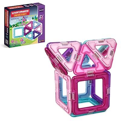 Magic Magnetic 14-Piece 3D Building Set – Pink Edition 3+
