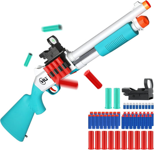 Battle Rescuer Soft Bullet Toy Shotgun Manual Pump Action Foam Blaster with 18 EVA Darts 6+