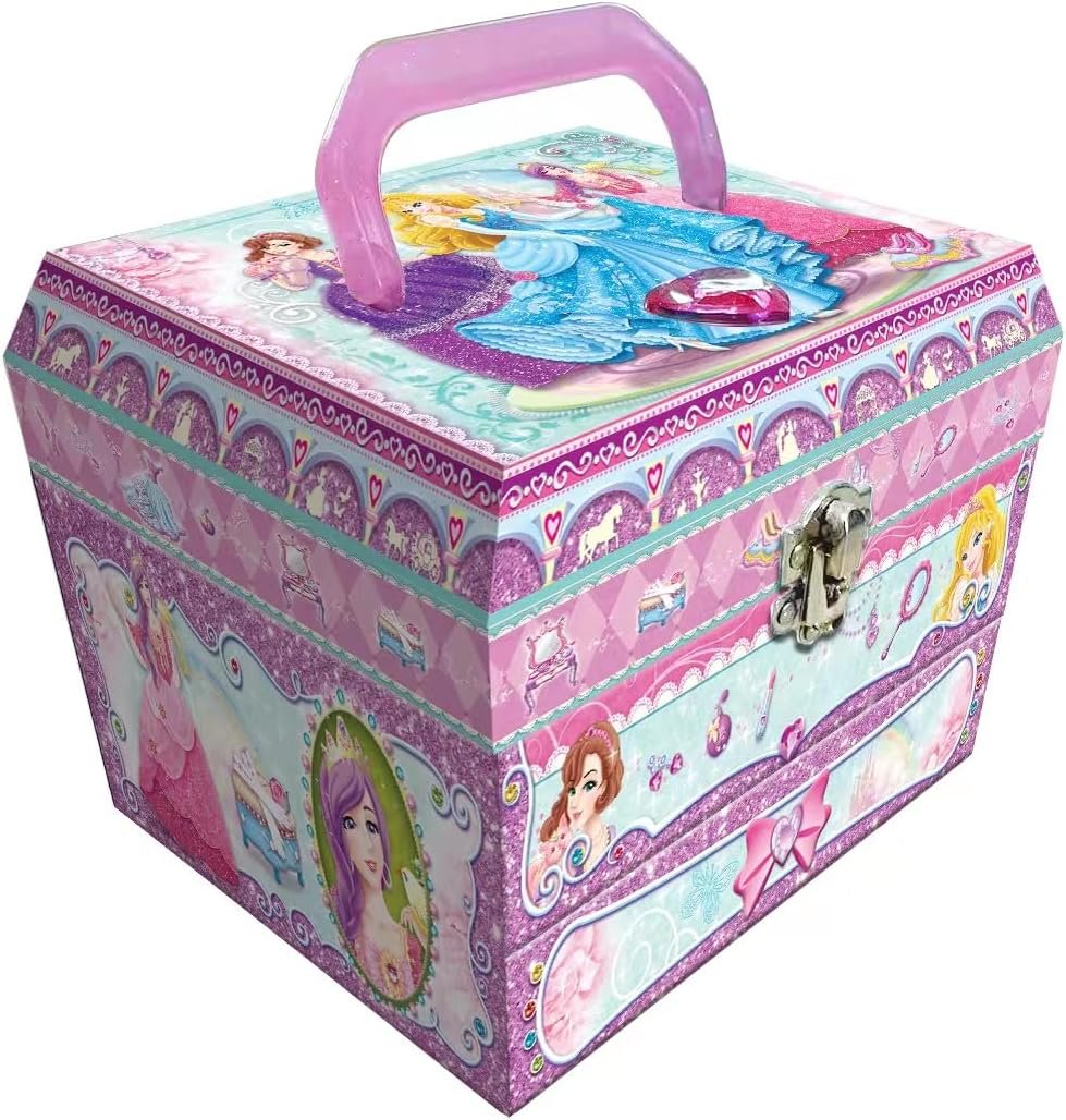 Three Layer Princess Cosmetic Set Pretend Play Makeup Kit for Kids