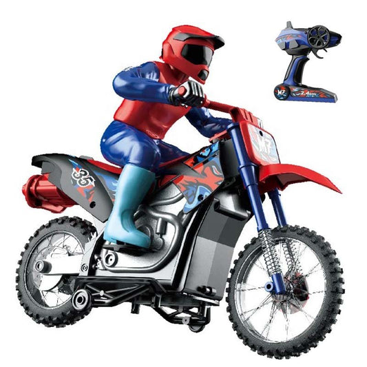 Crazon 1:10 RC Motorcycle Toy Remote Control Lights Spray Fun Gift for Kids 6+