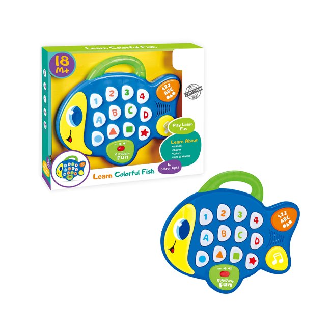 Bright Starts Learn and Giggle Fish Learning Toy with Lights and Music Age 18M+