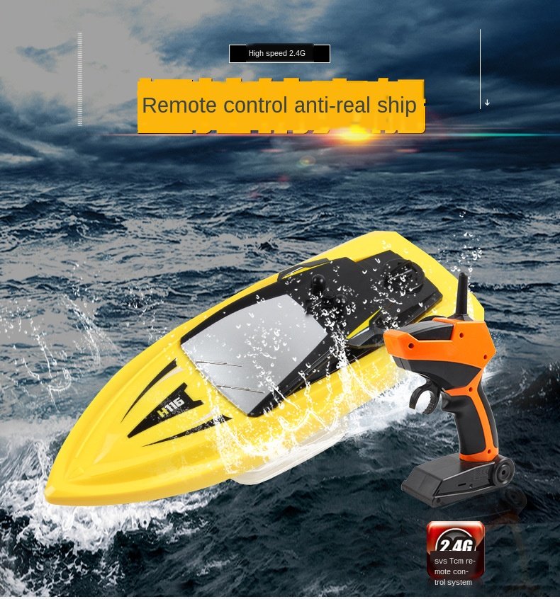 Mini RC Boat Kids Toy – 2.4GHz Remote Control Speed Boat, 50m Range, Rechargeable, Age 6+