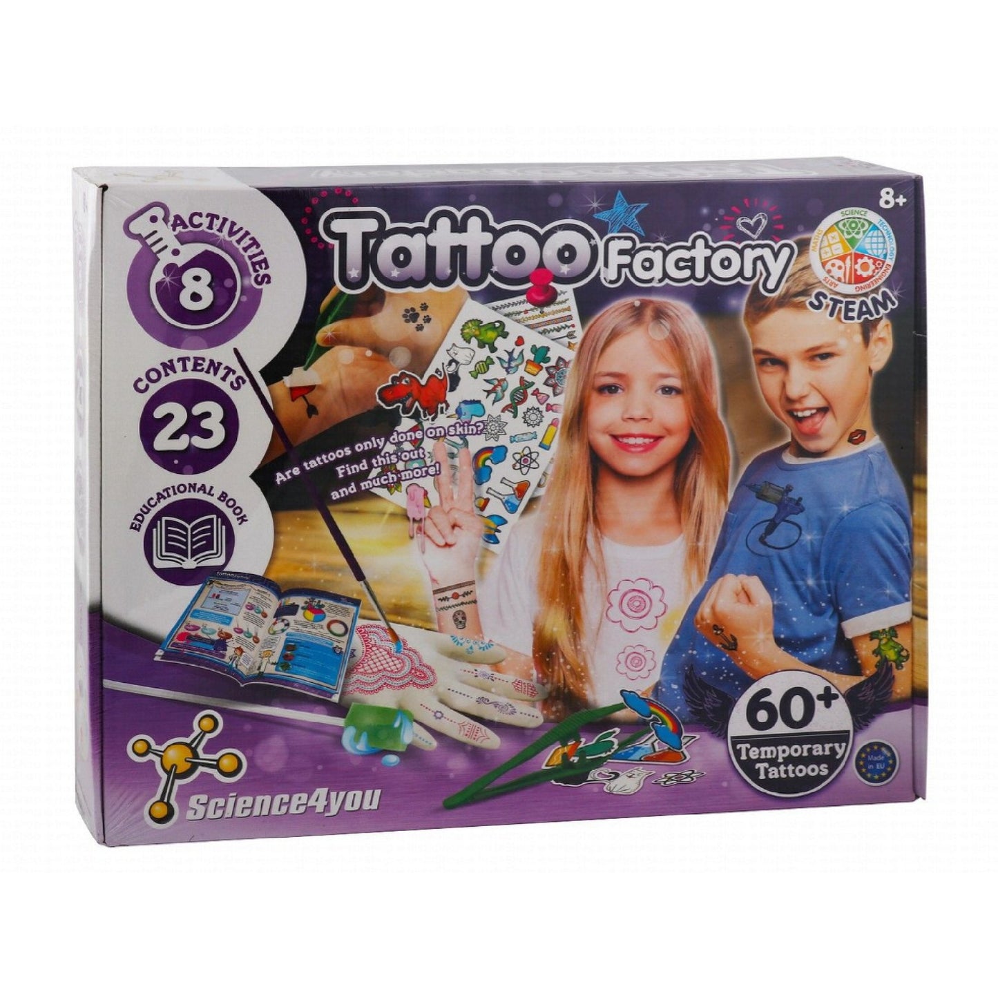 Science4you Tattoo Factory educational kit for kids (8+ Years)