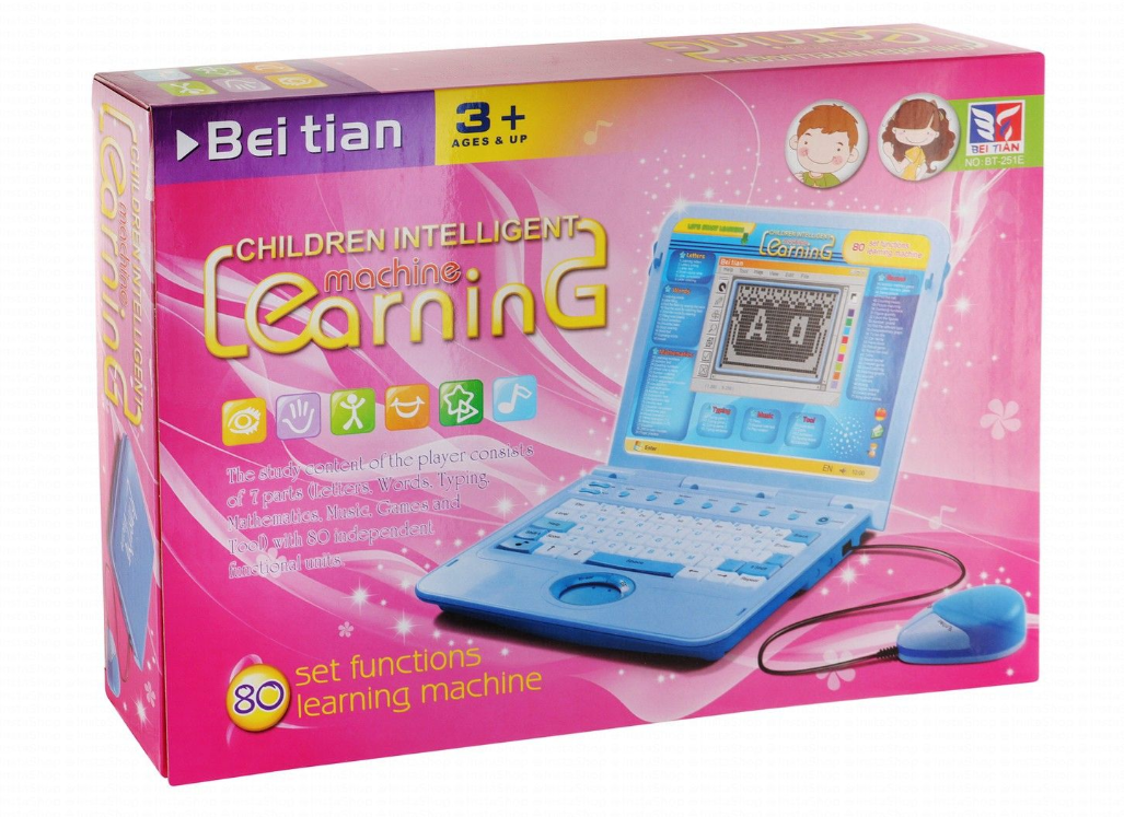 Bei Tian Children’s Intelligent Learning Machine Mini Laptop Toy (80 Learning Functions, Age 3+ Years)
