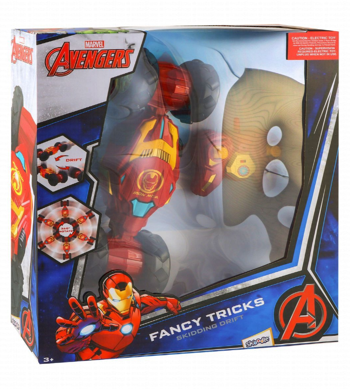 Marvel Iron Man RC Car – Full Function Stunt & Drift Toy, 360° Rotation for Kids 3+