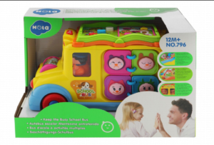 Hola Keep Me Busy School Bus Interactive Learning Toy – Animal Sounds & Activities (Age 12 Months+)