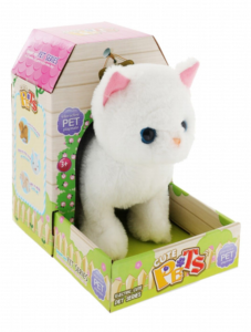 Interactive Plush Cat Toy  Cute Pet with Sound & Movement (Age 3+)