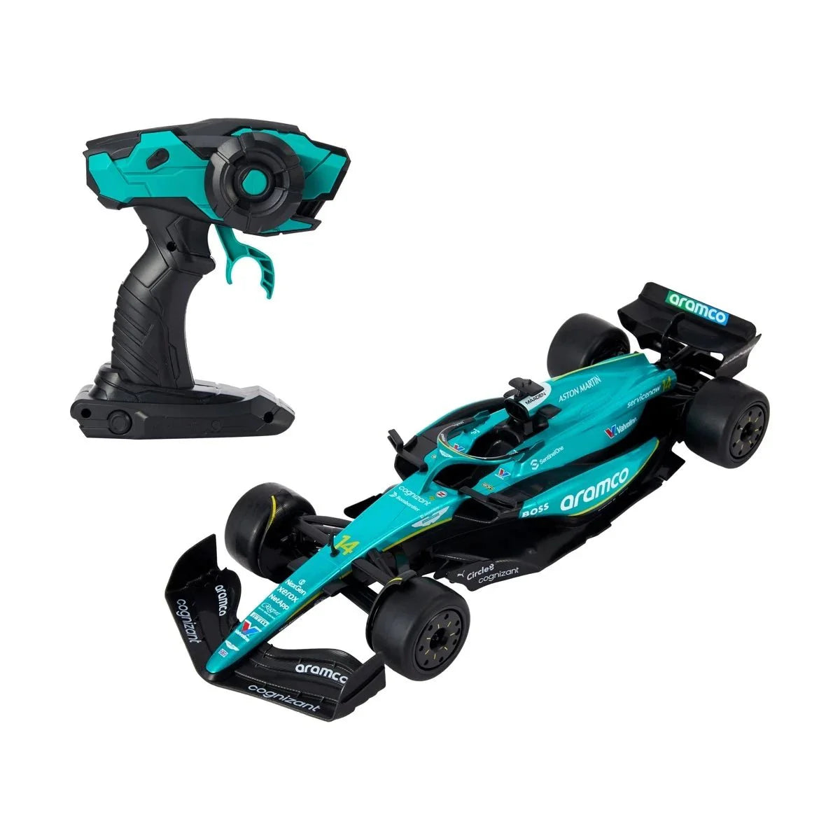 Aston Martin Aramco F1 Remote Control Car (1:14 Scale) – Officially Licensed RC Racing Toy, 2.4GHz, Age 3+