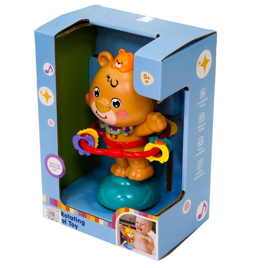 Baby Rotating Musical Toy with Lights & Suction Base – Interactive Learning Toy (0+ Months)