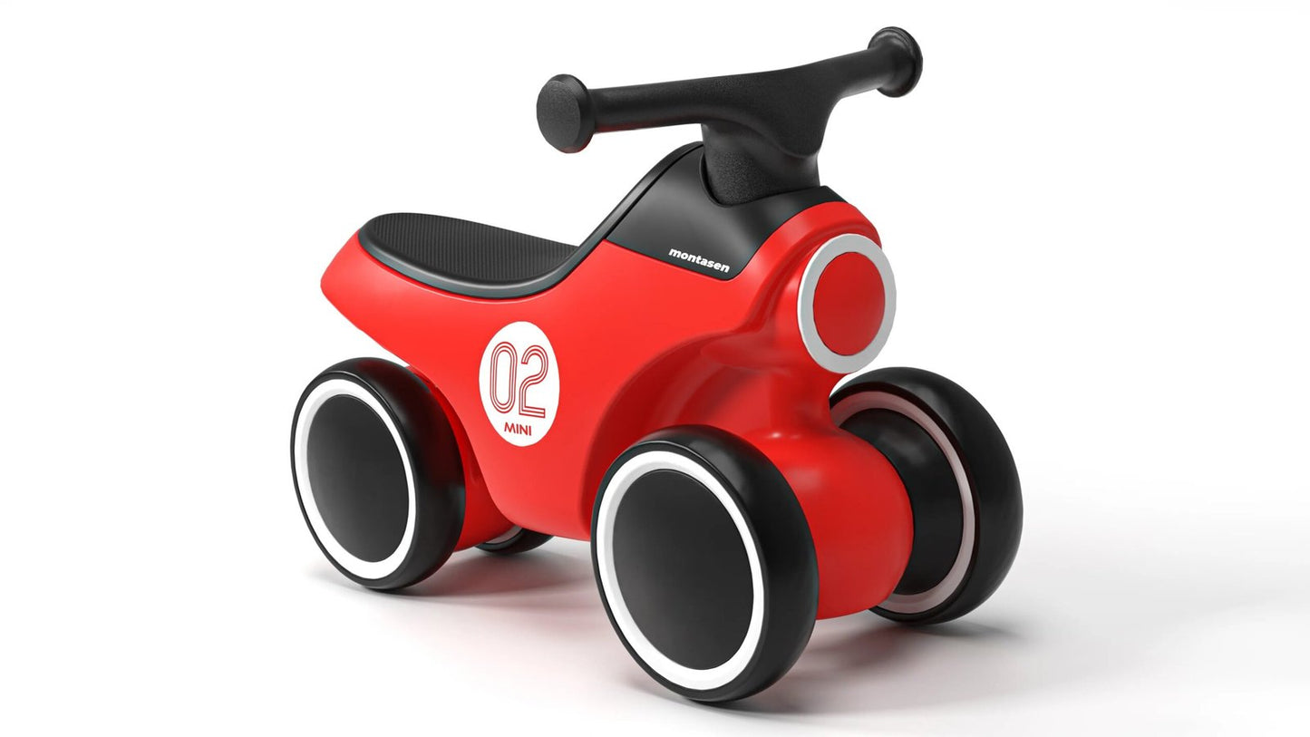 Montasen MINI02 4-Wheel Baby Balance Ride-On Toy with Motorcycle Design