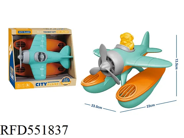 City Plane Eco-Friendly Seaplane Toy – Spinning Propeller & Imaginative Play – Ages 3+