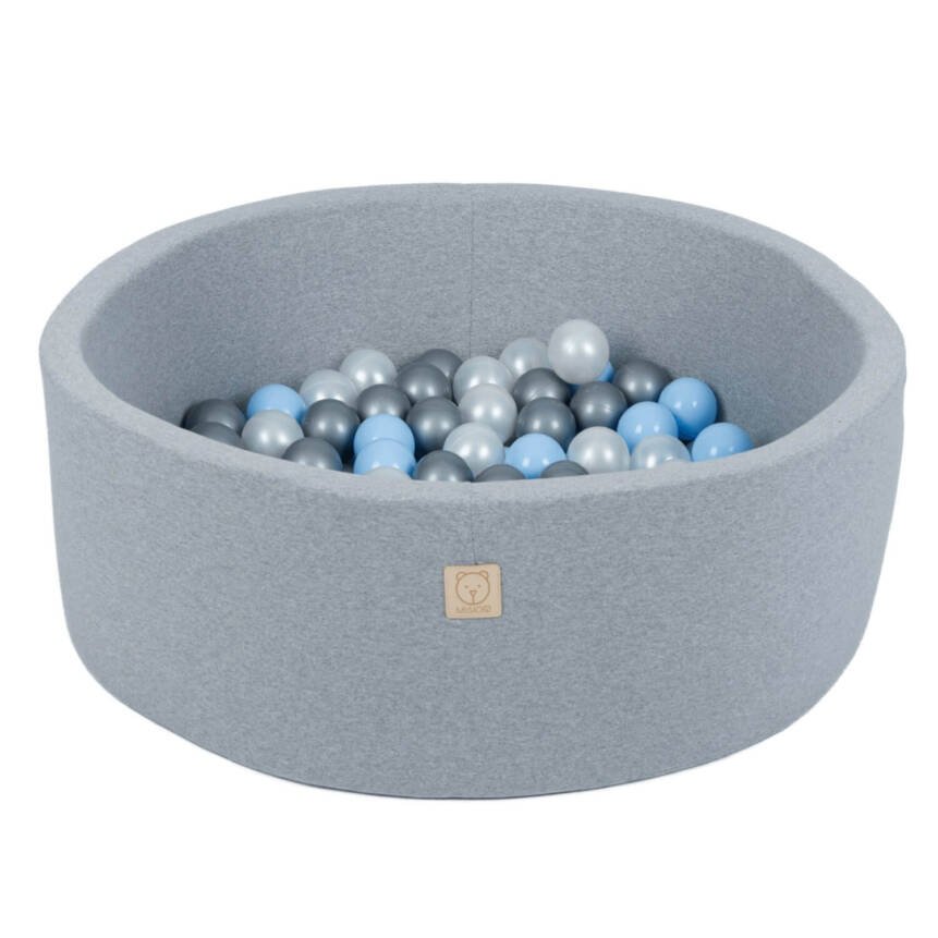 Misioo Smart Balls Pool Round 90x30 Grey with 200 Balls (Blue,Silver,Pearl)